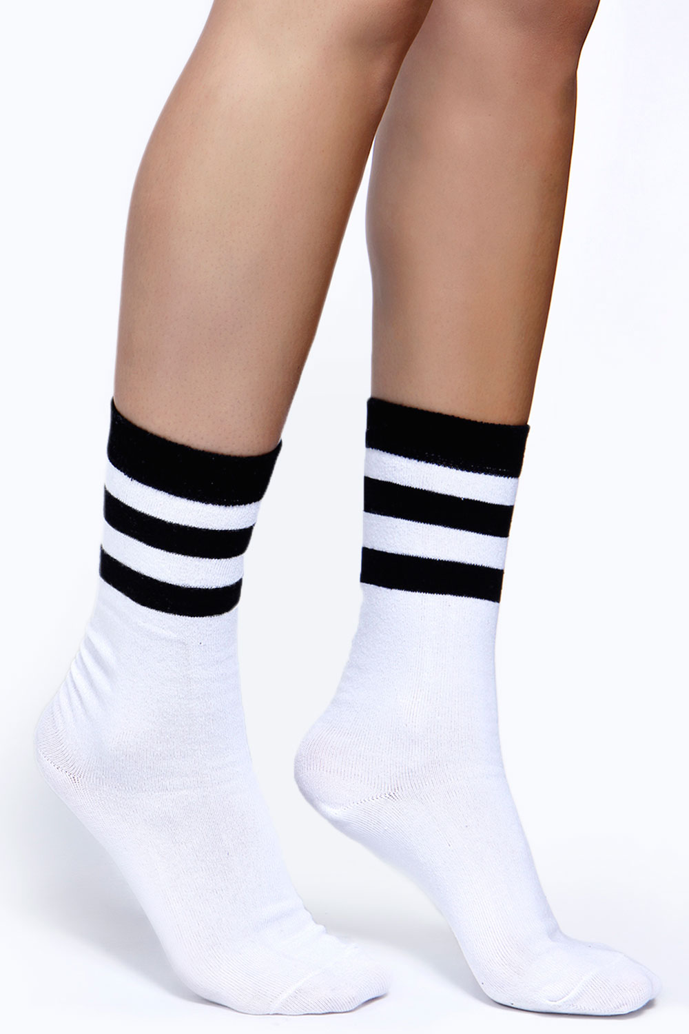 boohoo Victoria Striped Ankle Socks - white