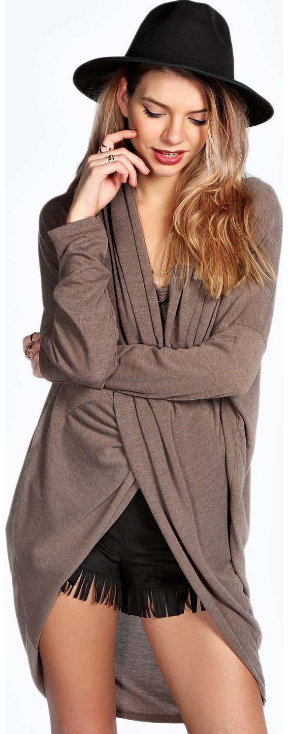 boohoo Xenia Twist Front Jumper - mocha azz14896
