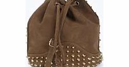boohoo Zara Stud Bottom Duffle Bag - tan azz19786