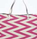 boohoo Zig Zag Beach Bag - pink azz05867