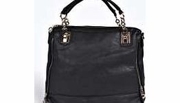 boohoo Zip Side Shopper Day Bag - black azz23125