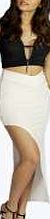 boohoo Zip Side Skirt - white azz04978