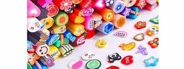 BOOLAVARD Nail Art 50 Full Fimo Cane Rods Including Craft Blade amp; Salon Glue by Boolavard