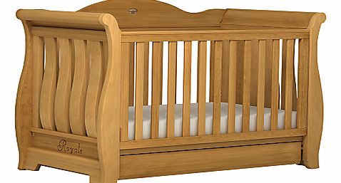 Sleigh Royale Cot/Cotbed, Heritage Teak