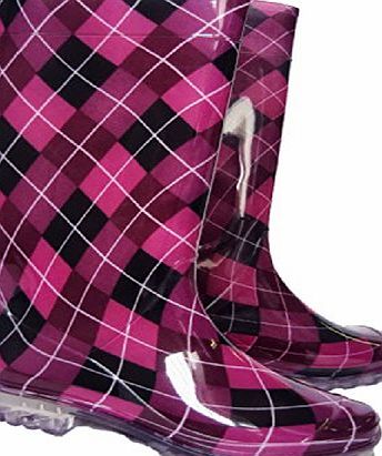 Bootilicious Ladies Argyl Wellington Boot-5