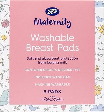 Boots Maternity, 2041[^]10053061 Boots Washable Breast Pads - 1 x 6 Pads 10053061
