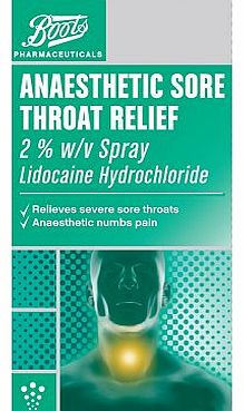 Boots Pharmaceuticals Boots Anaesthetic Sore Throat Relief Spray