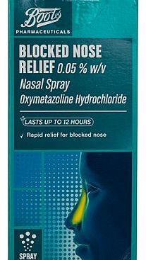 Boots Pharmaceuticals Boots Blocked Nose Relief Nasal Spray - 22 ml