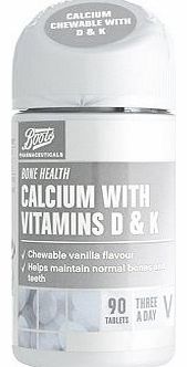 Boots Calcium with Vitamins D & K 90 Chewable
