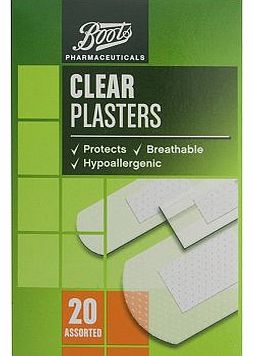 Boots Clear Plaster- Pack of 20 Assorted 10112754