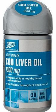 Boots Pharmaceuticals Boots COD LIVER OIL 1000 mg 30 capsules 10149587