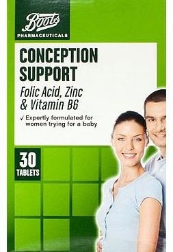 Boots Pharmaceuticals Boots CONCEPTION SUPPORT Folic Acid, Vitamin D,