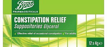 Boots Pharmaceuticals Boots Constipation Relief - 12 Suppositories