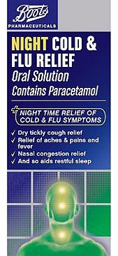 Boots Night Cold & Flu Relief Oral Solution -