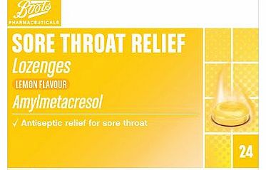 Boots Sore Throat Relief Lemon Flavour - 24