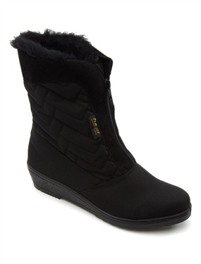 Boots with water-repellent uppers.