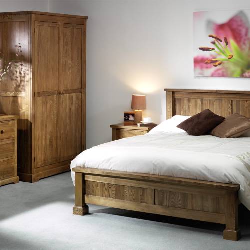 Bordeaux Oak Bedroom Set + 4` Bed