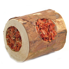 Boredom Breaker Naturals Carrot Wood Roll Treat for Small Pets by Boredom Breaker