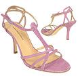Lilac Croco-embossed Strappy T-Sandal Shoes
