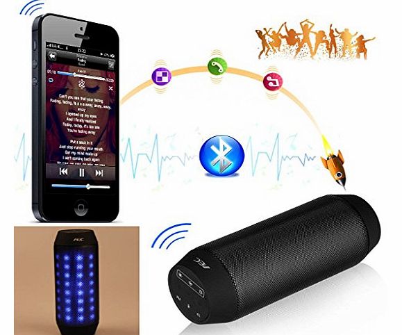 Boriyuan AEC-BQ615 Suspended decline HiFi sound effects Wireless bluetooth speaker 80 LED lights Outdoor car family reunion wireless bluetooth speakers support TF FM Mic for Apple iphone 4/4S,iPhone5/