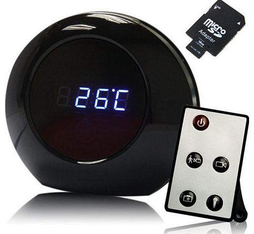 Free 16 G SD card + CAMERA HIDDEN CAM CCTV in a DIGITAL ALARM CLOCK for SECURITY with REMOTE CONTROL