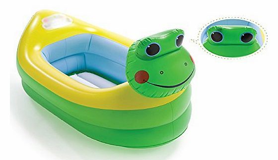 Boriyuan Candy Sunshade Baby Toddler Float Seat Boat Swim Pool Frog Pattern Hot Inflatable Tub