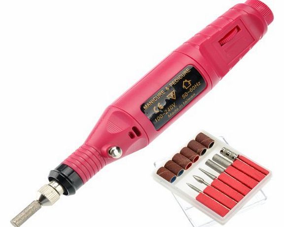 Boriyuan Nail Art Drill KIT Electric FILE Buffer Bits Acrylics with Variable Speed Rotary Detail Carve