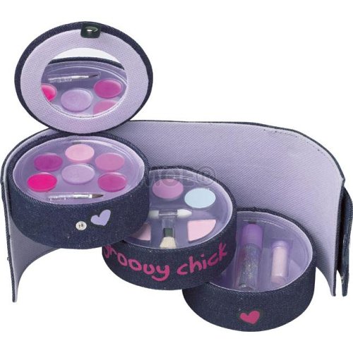 Born To Play Bang On The Door Groovy Chick - Denim Roll Up Tube Make Up