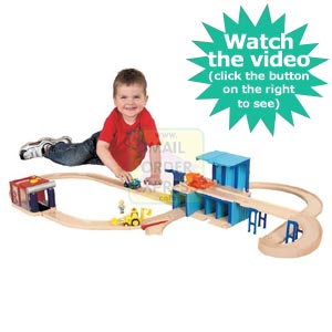 Born To Play Bob The Builder SnapTrax Garage Carwash Set