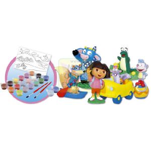Born To Play Dora The Explorer Mould and Paint 6 Figures