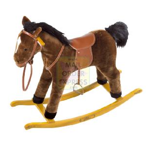 Born To Play The Pony Stable 60cm Rocking Pony Brown