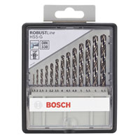 Bosch 13 Piece Metal Drill Bit Set HSS-G in Robust Line Case