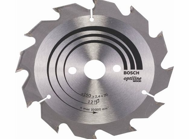 Bosch 150 Circular Saw Blade Optiline Wood 150 x 20/16 x 2.4 mm, 12