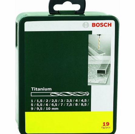 Bosch 19 Piece Metal HSS Titanium Drill Bit Set