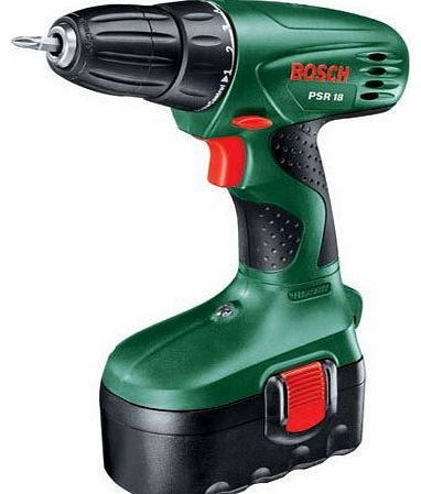 18v CORDLESS DRILL DRIVER PSR18 (BODY ONLY) WITHOUT BATTERY AND CHARGER , IN BOSCH CARRYING CASE