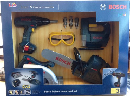 Bosch  8 Piece Power Tool Set - Chain Saw, Screwdriver, Jigsaw, Goggles