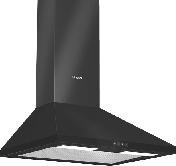 Bosch DWW062460B 60cm Chimney Hood in Black