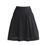 Edeis skirt with cotton voile lining black 014