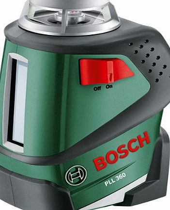 Bosch PLL 360 Cross Line Laser Featuring 360 Degrees Horizontal Function Measuring Tool Including Tripod