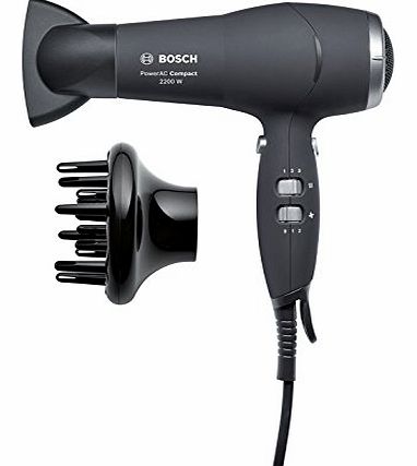 Pro-Salon Compact 2200W AC Hair Dryer with 2 speed and 3 temperature settings.