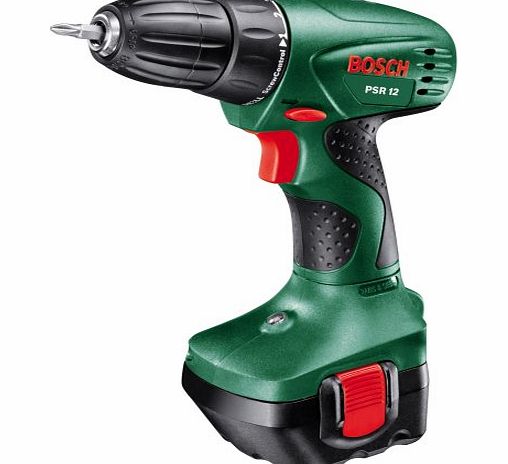 Bosch PSR 12 Cordless 12 Volt Drill/Driver, 1 x NiCD Battery
