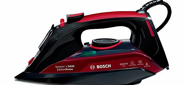 Bosch TDA5070GB Steam Iron, 0.3 Litre, 3050 Watt - Black and Red