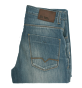 63 Mid Blue Slim Fit Jeans - 32` Leg