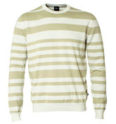 Beige and White Stripe Sweater (Derell)