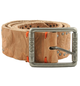 Boss Beige Leather Buckle Belt (Riki)