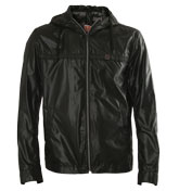 Black Hooded Lightweight Jacket (Odie)
