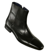 Boss Black Leather Ankle Boots (Deacon)