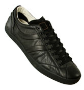 Black Leather Trainer Shoes (Valente I)
