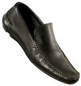 Boss Black Slip On Leather Shoes (Roddick)