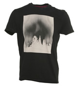 Black T-Shirt with Printed Design (Cen 5)